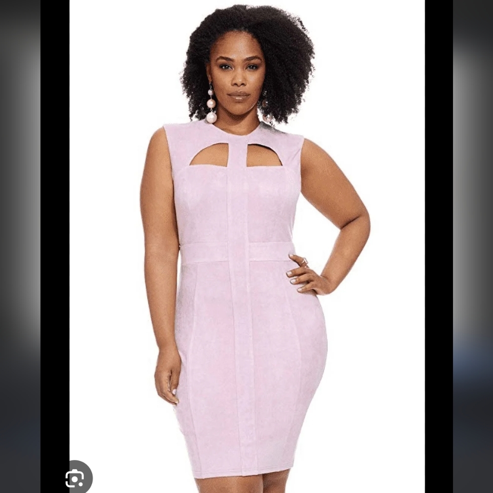 NWT Suede cut out neck bodycon dress size 22-24